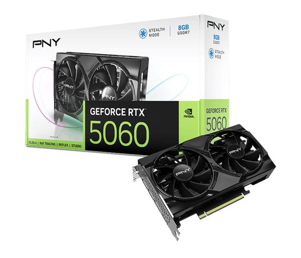 PNY GeForce RTX 5060 Dual Fan 8GB GDDR7 DLSS4 VCG50608DFXPB1 - 1371072 - zdjęcie